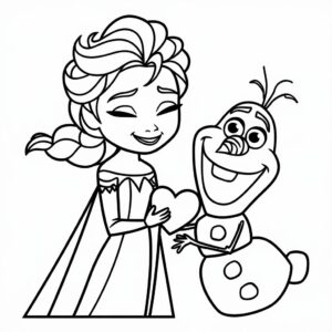 disegni elsa da colorare