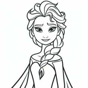 disegno di elsa da colorare