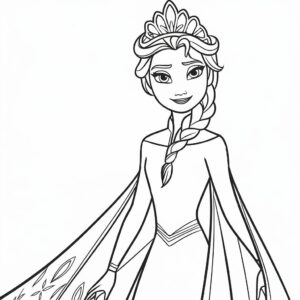 disegni di elsa da colorare