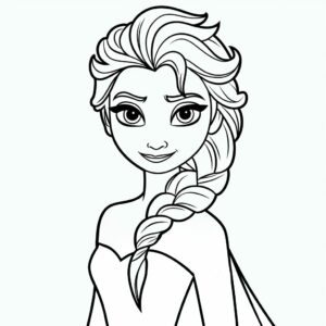 disegno da colorare elsa