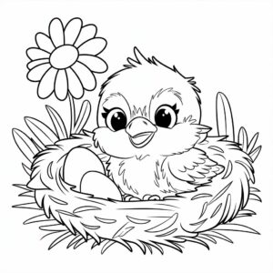 dessin coloriage oiseau