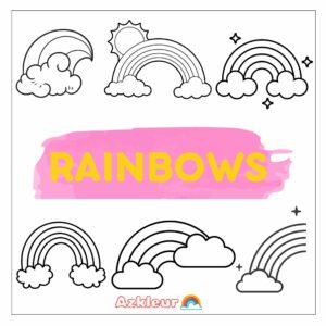 Kleurplaat Regenboog