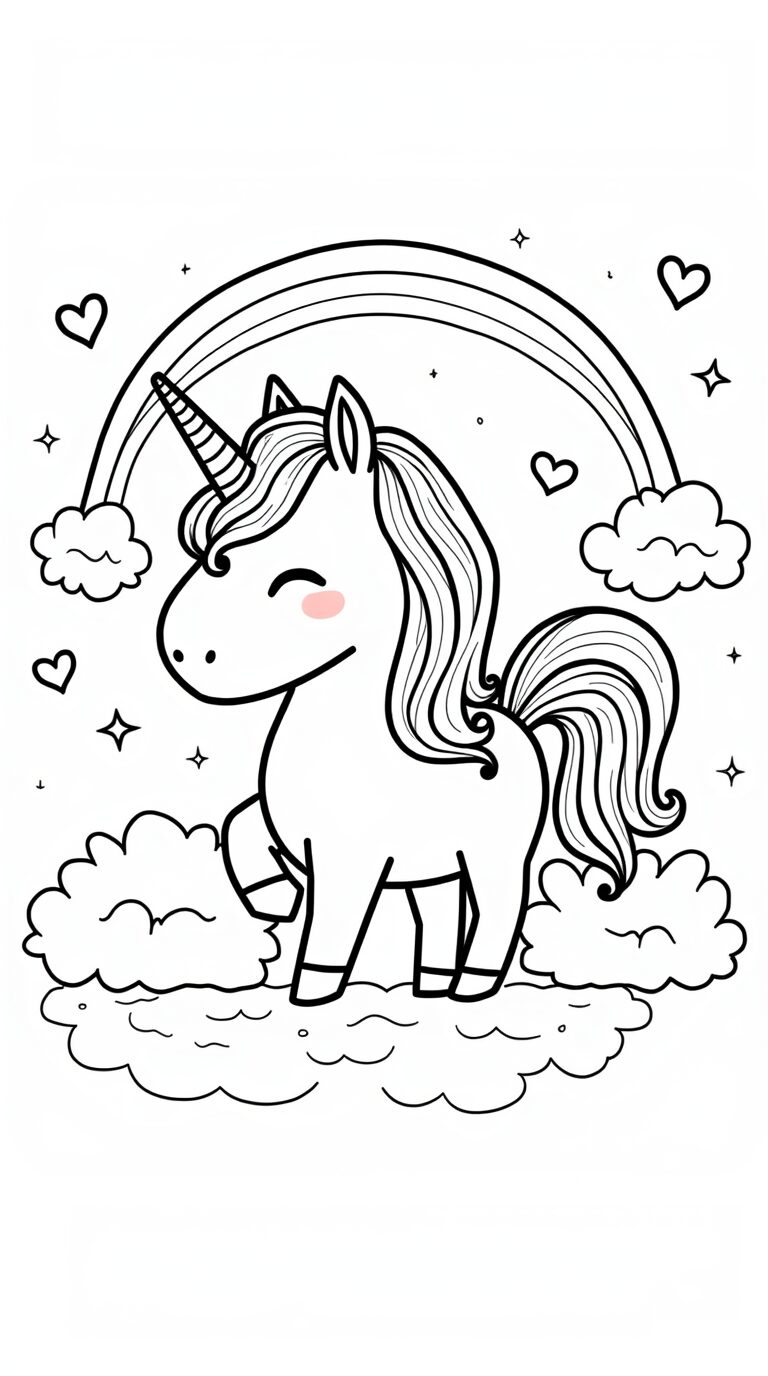 Unicorni da Colorare arcobaleno