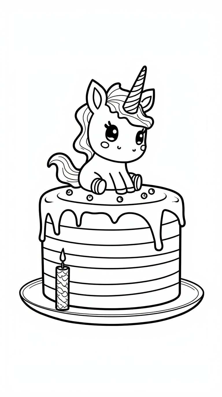 Unicorni da Colorare torta