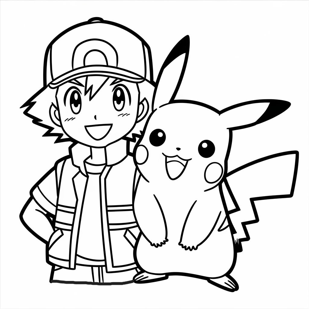 pikachu disegno da colorare