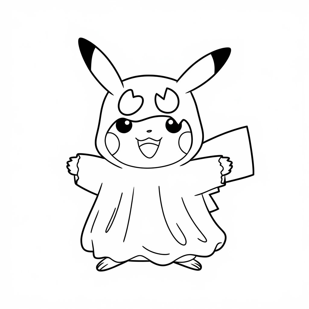 pikachu printable coloring pages