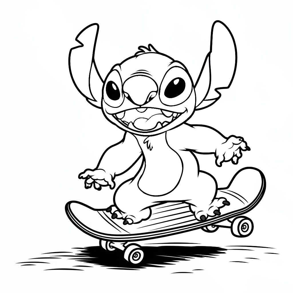 coloriage magique stitch