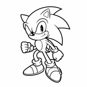 baby sonic kleurplaat