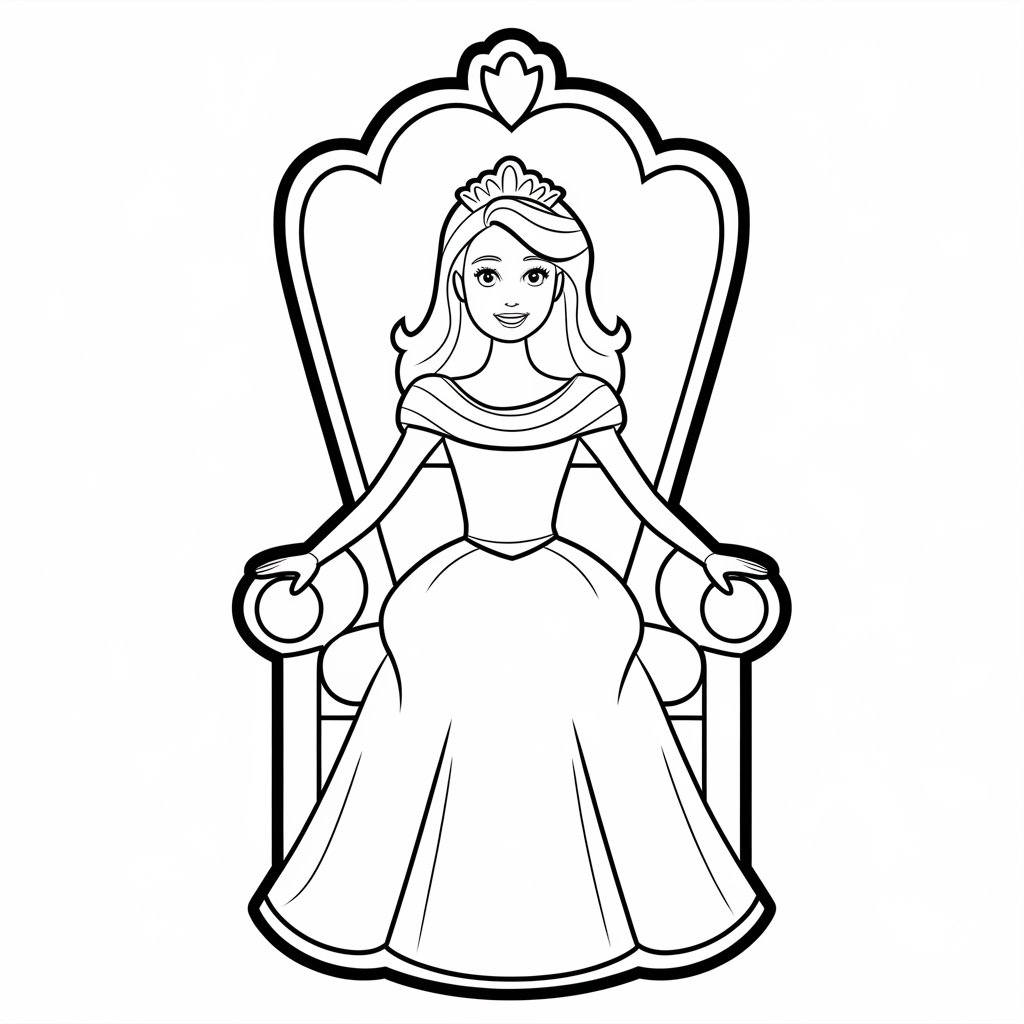 barbie kleurplaat gratis