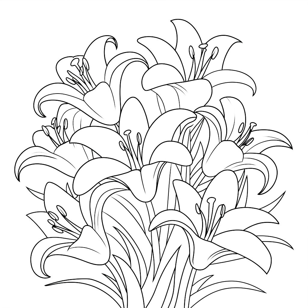 fiori da colorare