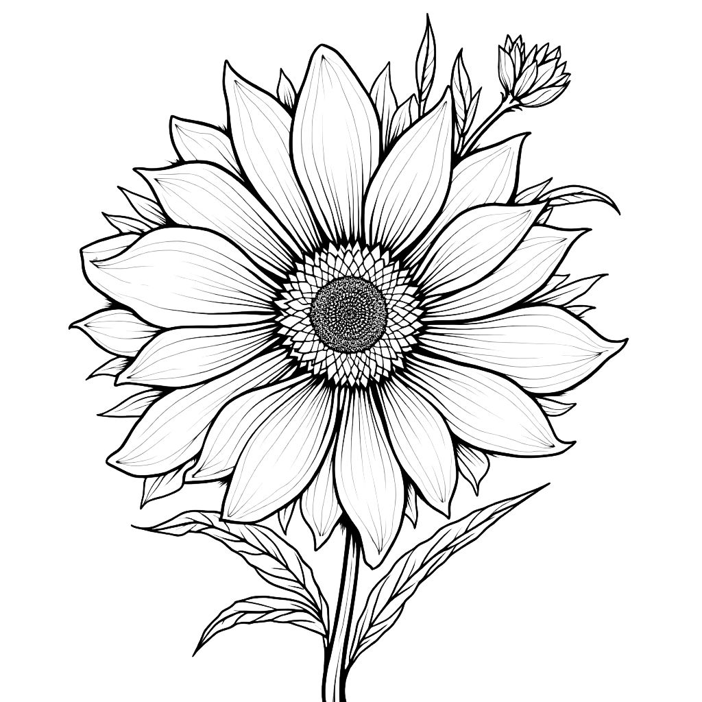 coloriage à imprimer fleurs