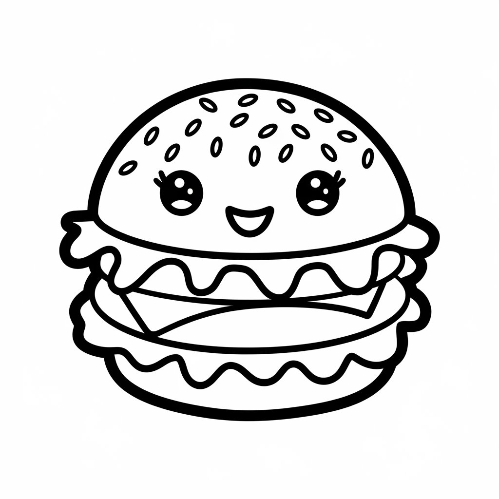 kawaii unicorno da colorare