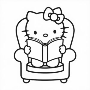 download hello kitty kleurplaat voor volwassenen