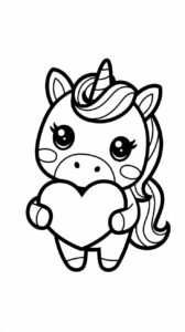 cute unicorns coloring pages