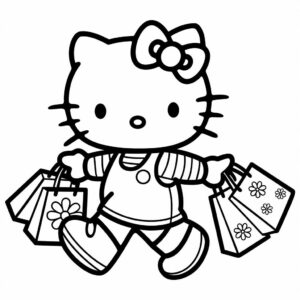 gratis download hello kitty kleurplaat