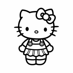 gratis hello kitty kleurplaat