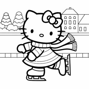 gratis hello kitty kleurplaat om te printen