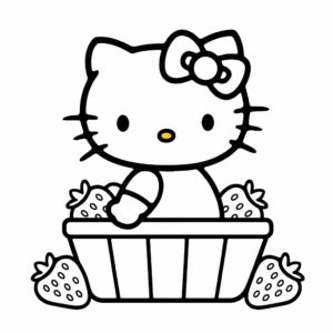 gratis hello kitty kleurplaat voor volwassenen