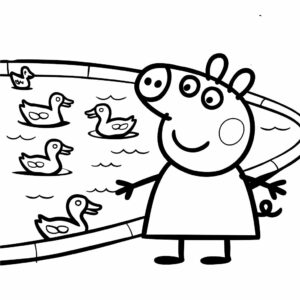 peppa pig thanksgiving coloring pages