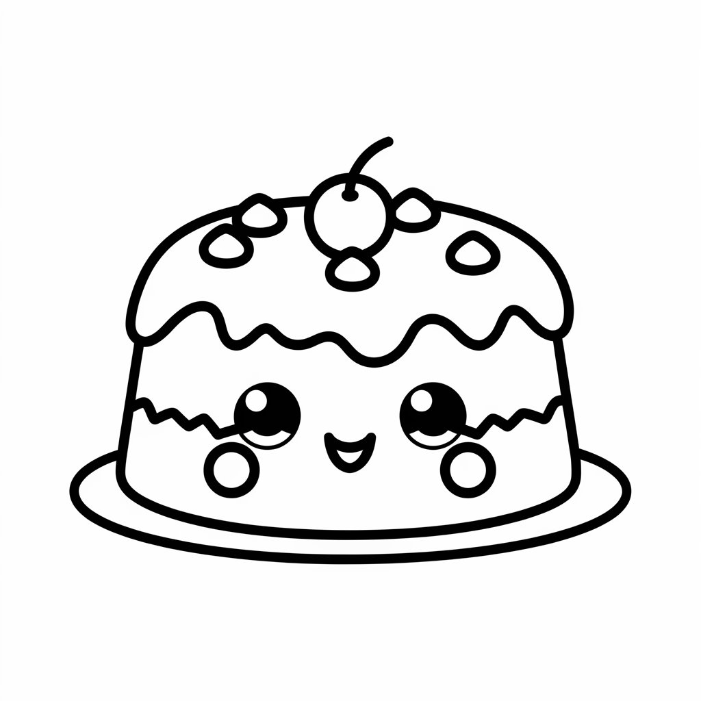 unicorn cake color page