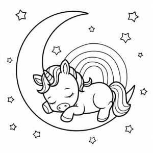 unicorn coloring page printable