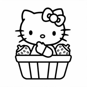 hello kitty kleurplaat downloaden en printen