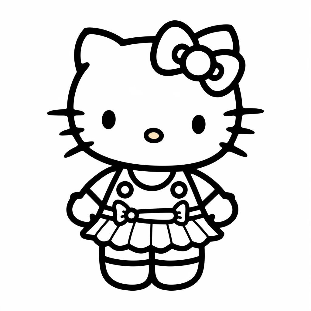 ausmalbilder hello kitty zum ausdrucken