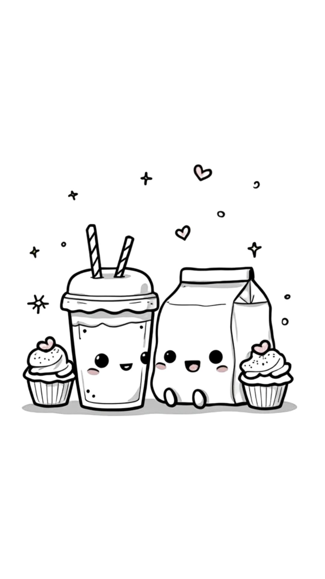 food cute coloring pages