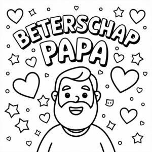 kleurplaat beterschap papa