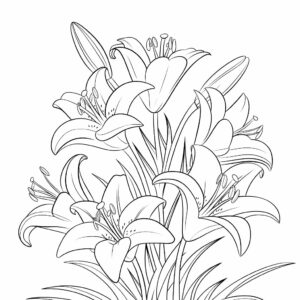 flower coloring pages for kids