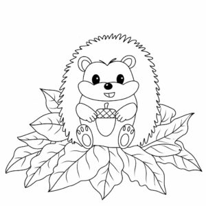 autumn leaves coloring page