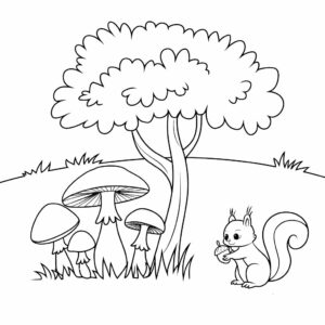 autumn coloring pages free