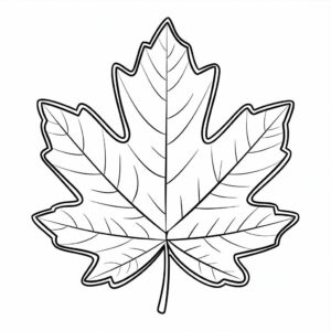 autumn leaf coloring page