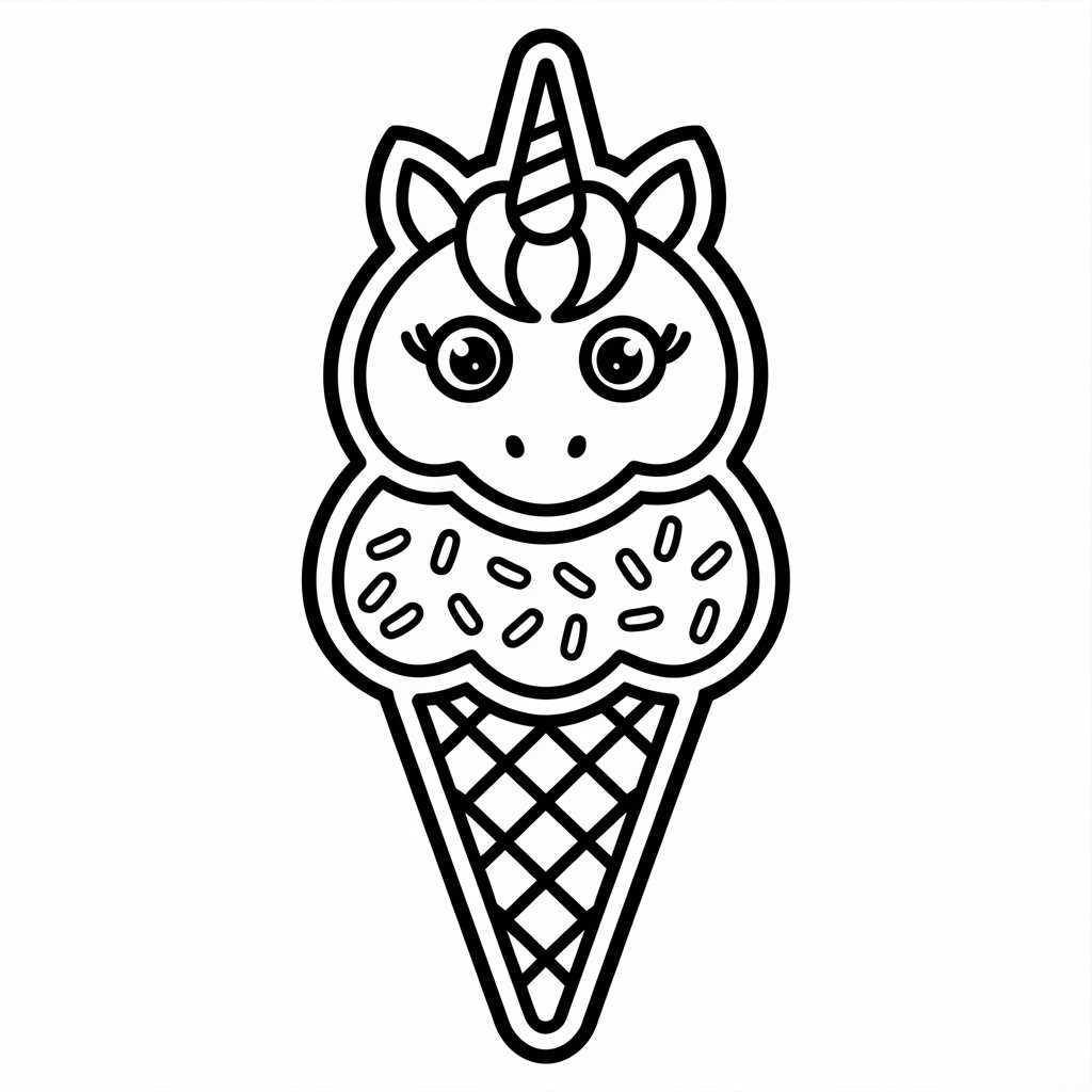 kawaii ausmalbilder eis