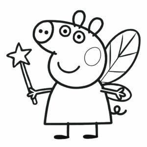 peppa pig house coloring pages