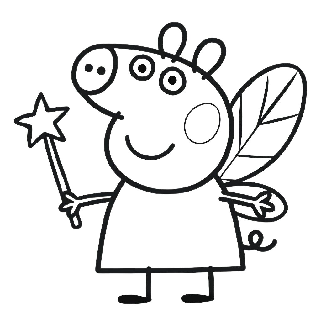 coloriage peppa pig hugo l’escargot