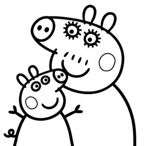 peppa pig and friends coloring pages