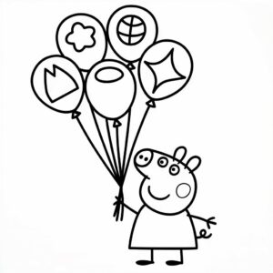 coloring page peppa pig