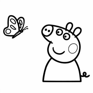 peppa pig free coloring page