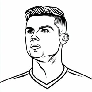 ronaldo soccer player coloring pages