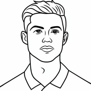 face ronaldo coloring pages