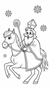 kleurplaat sinterklaas paard