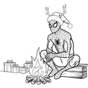 print spiderman coloring pages