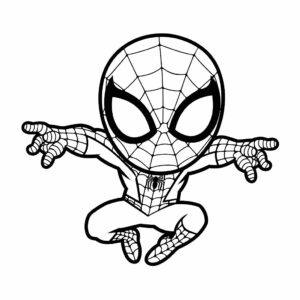 spiderman color pages printable