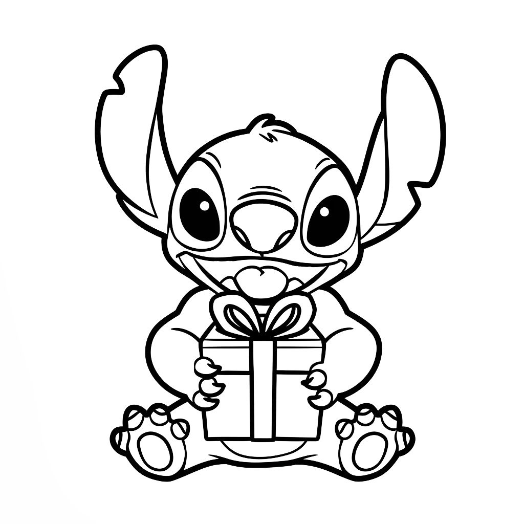 coloriage stitch et angel à imprimer