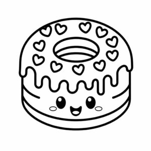 coloriage gateau kawaii