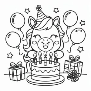 unicorn coloring page free