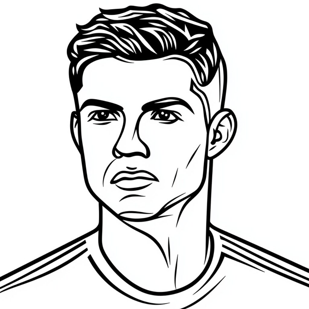 kleurplaat van ronaldo