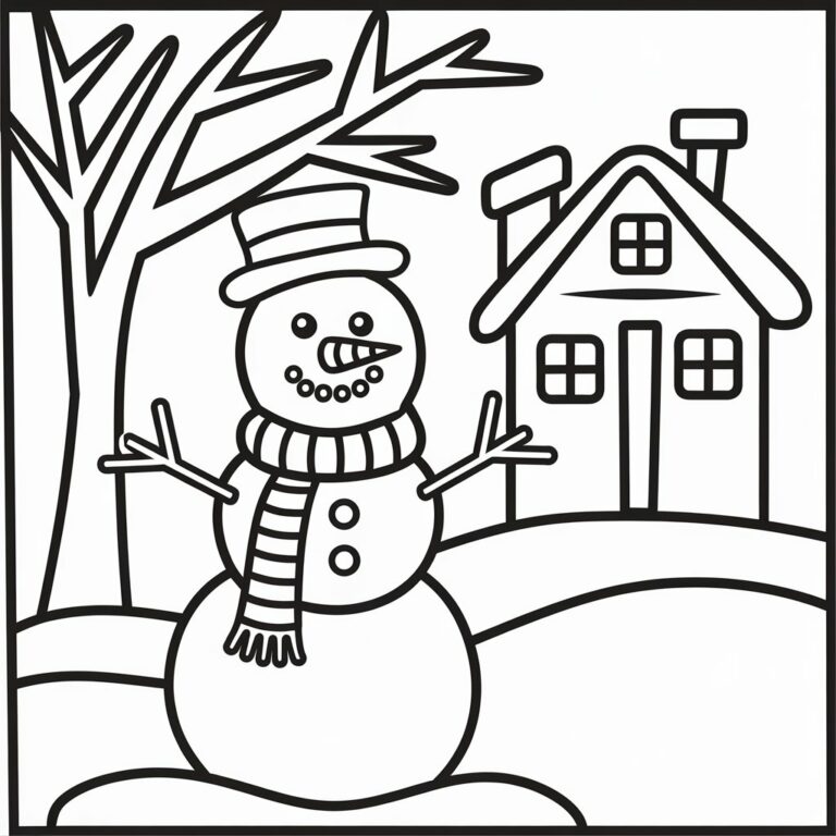 20 kostenlose Winter-Ausmalbilder zum Ausdrucken – PDF-Download