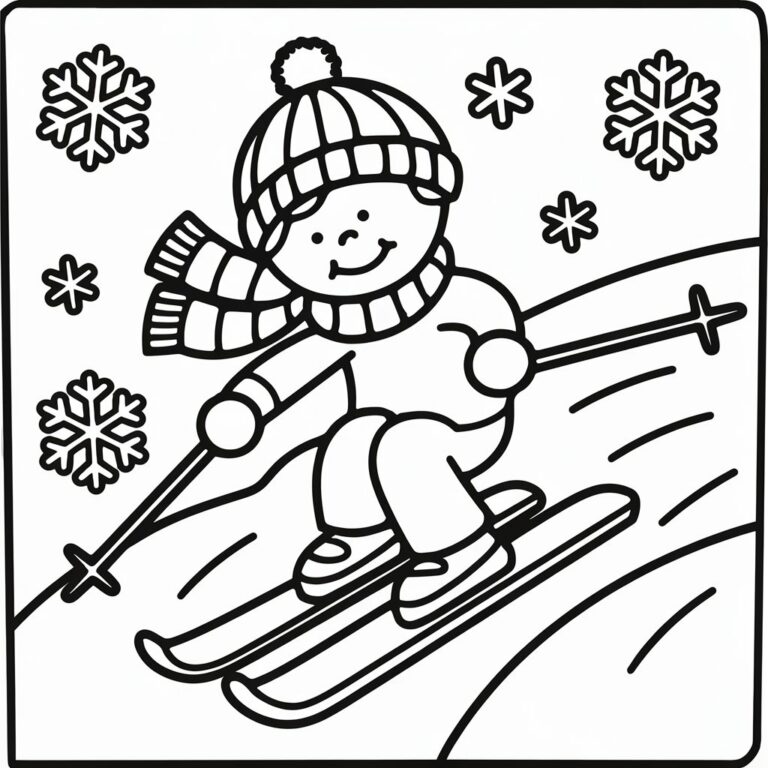20 kostenlose Winter-Ausmalbilder zum Ausdrucken – PDF-Download